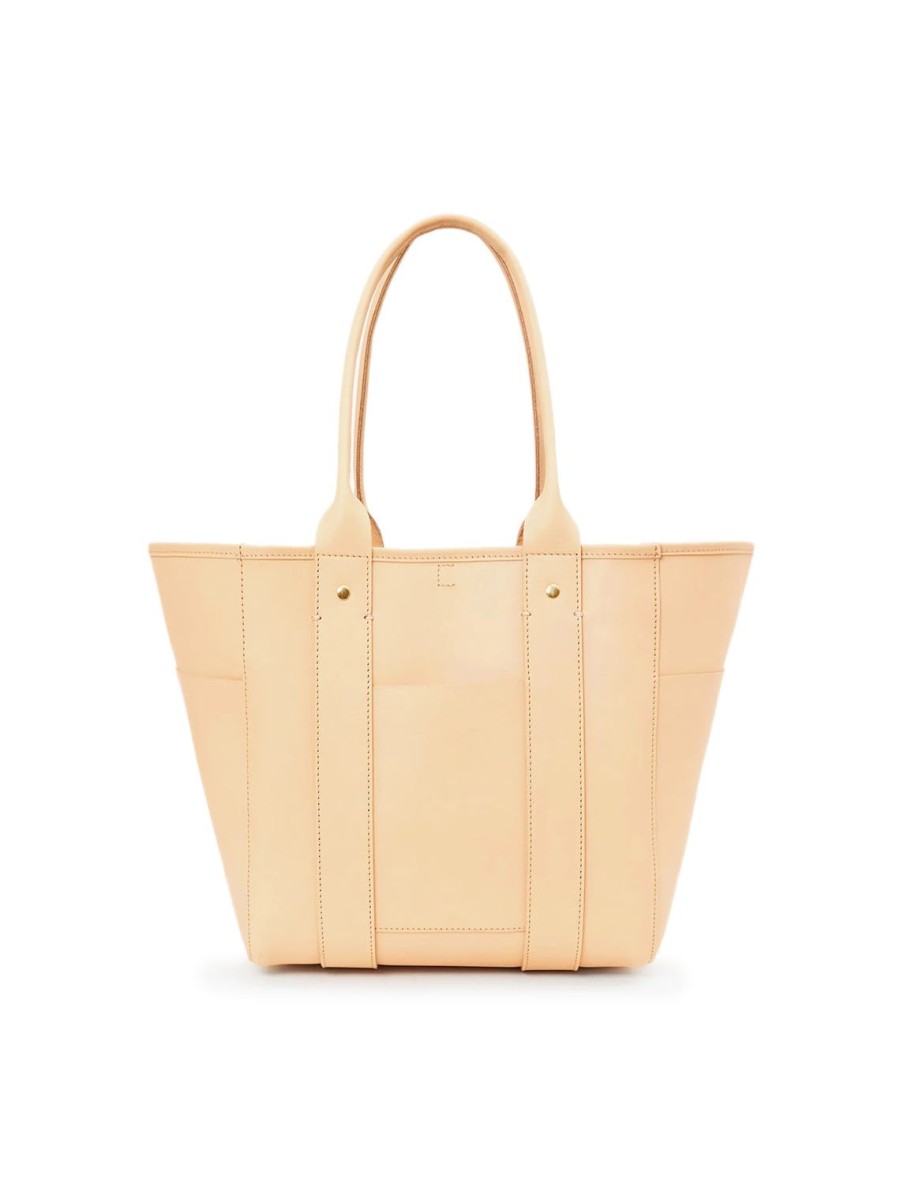 Online Le Slim Box Tote Coated Undyed Vachetta Totes + Satchels