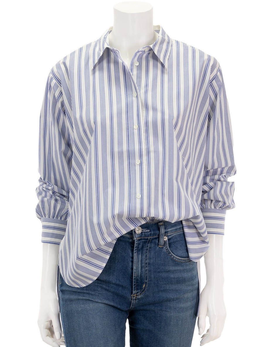 Best Hava Top In Indigo Sorrento Stripe Buttondowns + Shirts