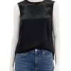 Hot Rachel Tie Back Shell Tank In Black Blouses