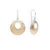 Hot Archive Bali Asymmetric Circle Earrings In Two Tone Drops