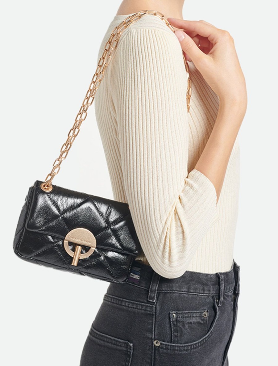 New Nano Moon Handbag In Noir Crossbody