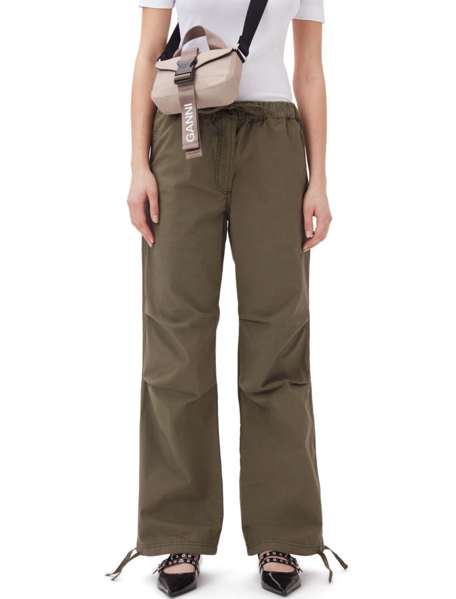 Clearance Washed Cotton Drawstring Pants In Kalamata Pants