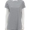 Best Classic Jersey Stripe Short Sleeve Dress In Black And White Stripe Casual + Knit Dresses