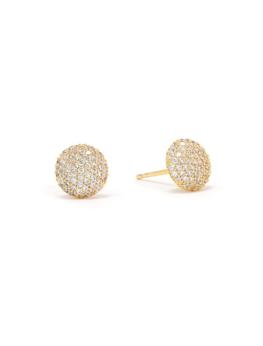 Online Cz Button Studs In Gold Studs