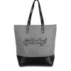 Wholesale Wisconsin Grey Script "Go Bucky" Tote Bag Totes + Satchels