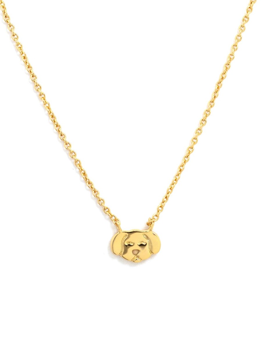 New Dog Necklace In Gold Delicate