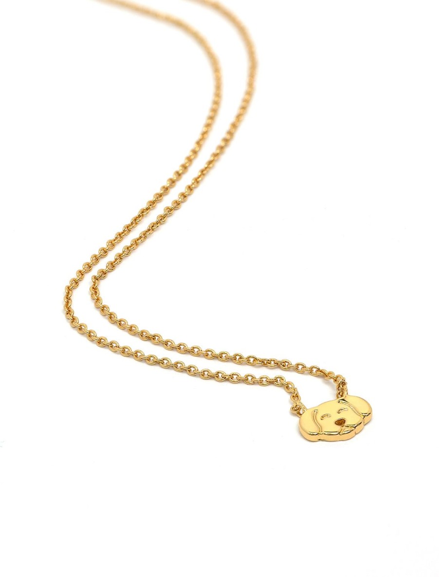 New Dog Necklace In Gold Delicate