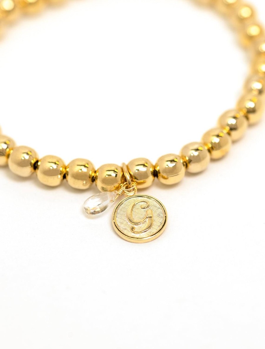 Hot Beaded Monogram Bracelet | G Beaded + Wrap