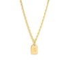 Best Initial Tag Pendant Necklace In Gold | S Delicate