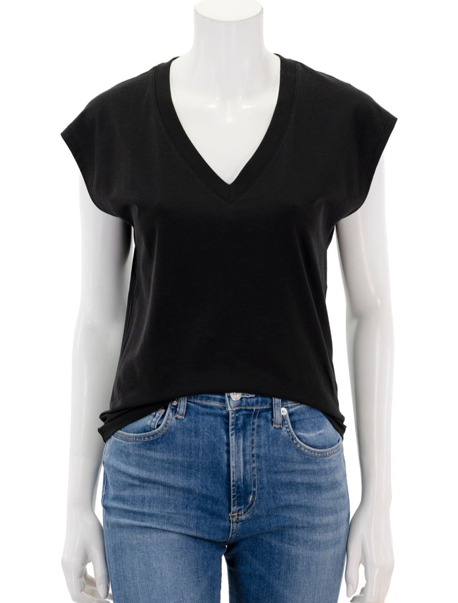 Online Iconic Vneck Dolman Tee In Black Tees