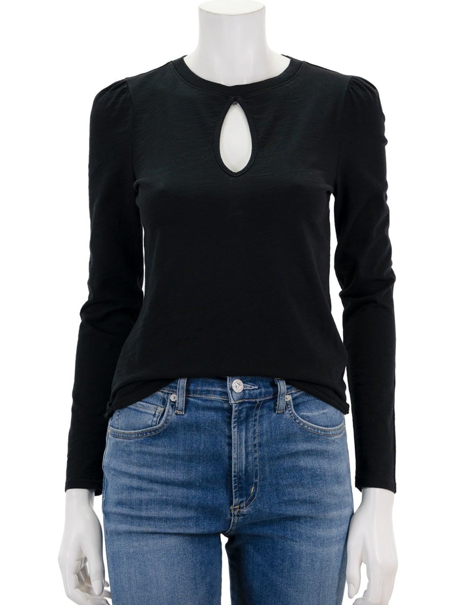 Best Dania Tee With Keyhole In Black Tees