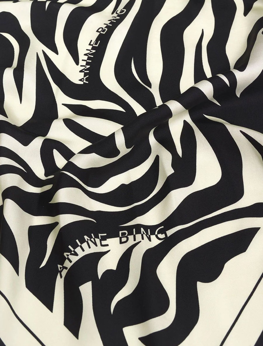 Online Evelyn Scarf | Black And Cream Zebra Scarves