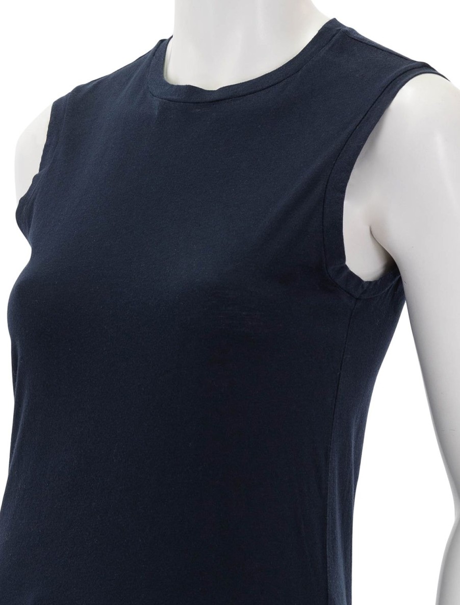 Wholesale Muscle Tee In Navy Tanks