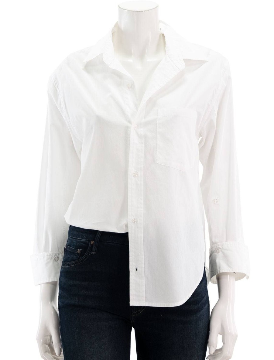 Clearance Kayla Shrunken Shirt In Optic White Buttondowns + Shirts