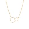 Clearance 14K Tiny Gold Mixed Circles Necklace Delicate