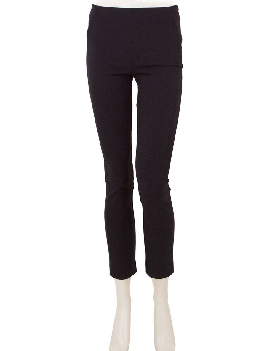 Clearance Zip Back Scuba Pant In Black Trousers