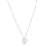 Online Heart Crystal Charm Necklace In Silver Delicate