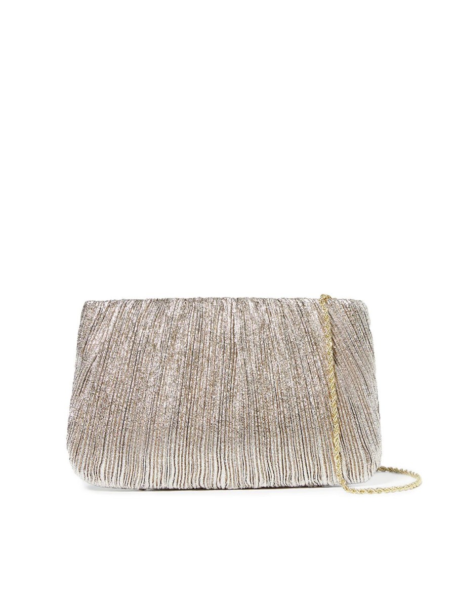 Hot Brit Flat Pleated Pouch In Champagne Event/Night-Out Bags