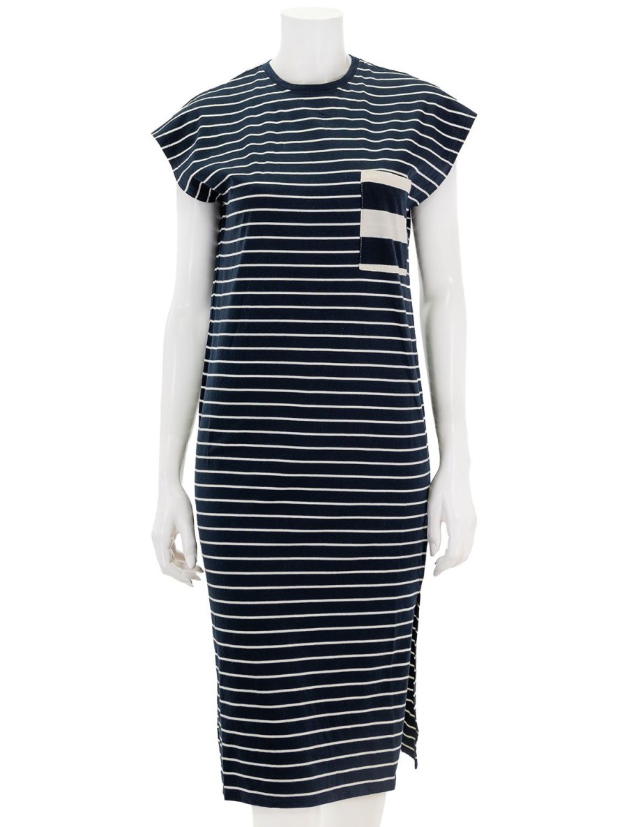 Hot The Honor Dress In Navy And Cream Stripe Casual + Knit Dresses