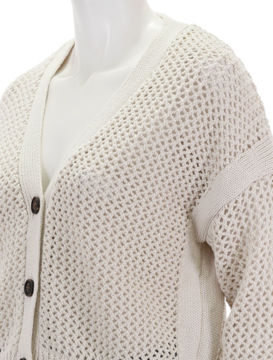 Wholesale Maggie Fishnet Cardigan In Seashell Cardigans