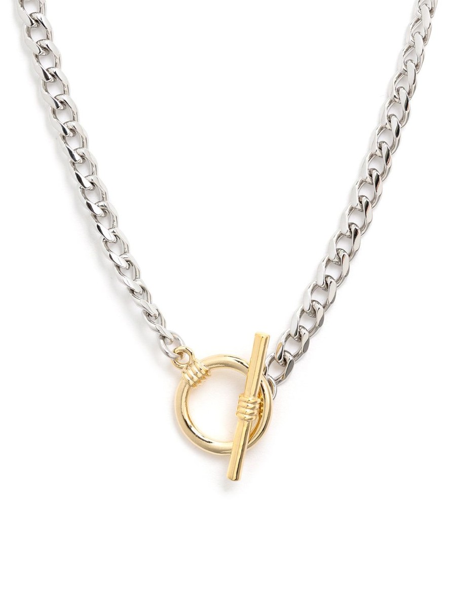 Best Two Tone Curb Chain With Toggle Necklace Chain Necklaces