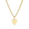 Wholesale Amaya Heart Curb Necklace In Gold Statement