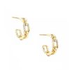 Online Pave Interlocking Link Hoops Hoops