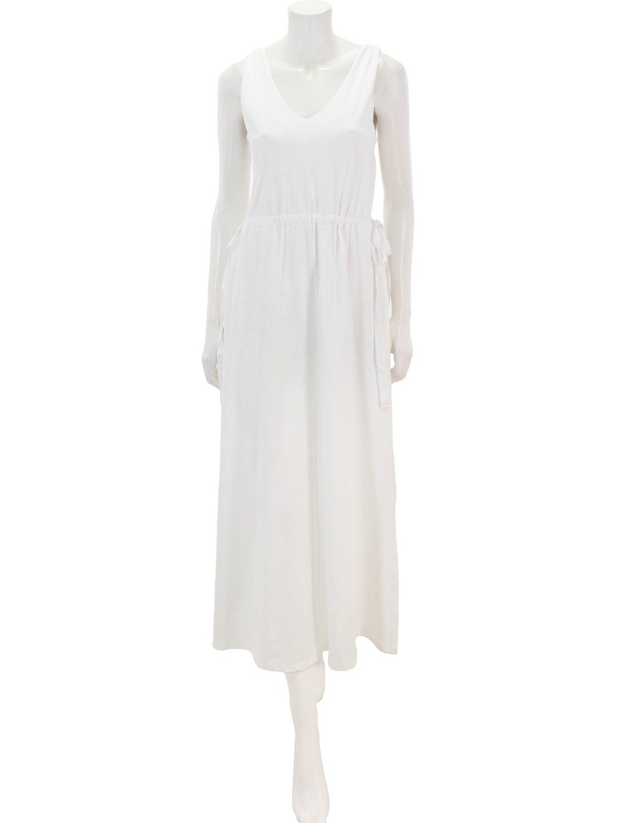 Hot Drawcord Waist Maxi Dress In White Casual + Knit Dresses