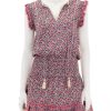 Wholesale Frida Print Short Dress In Pink Floral Casual + Knit Dresses