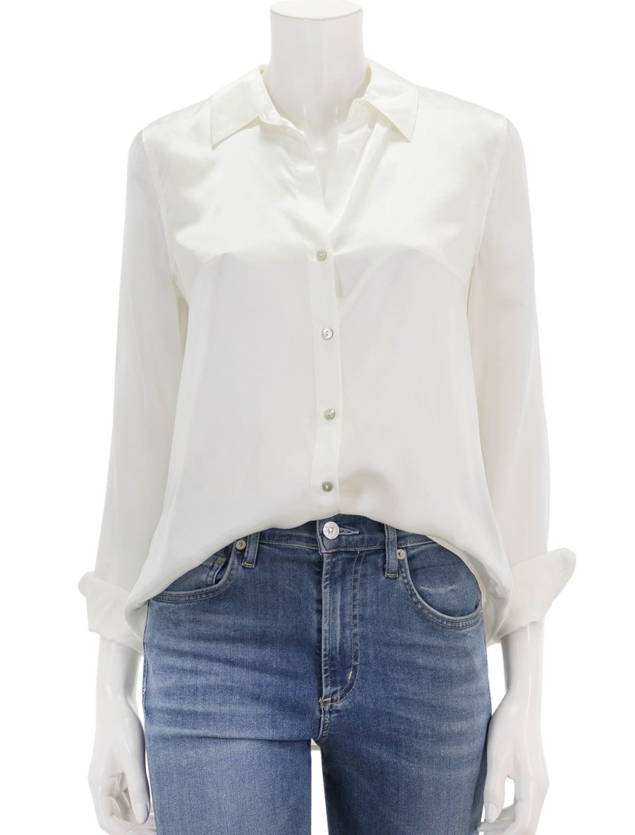 New Tyler Blouse In Ivory Buttondowns + Shirts