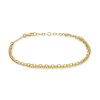 Wholesale 14K Xs Curb Chain And Square Oval Link Double Chain Bracelet Delicate