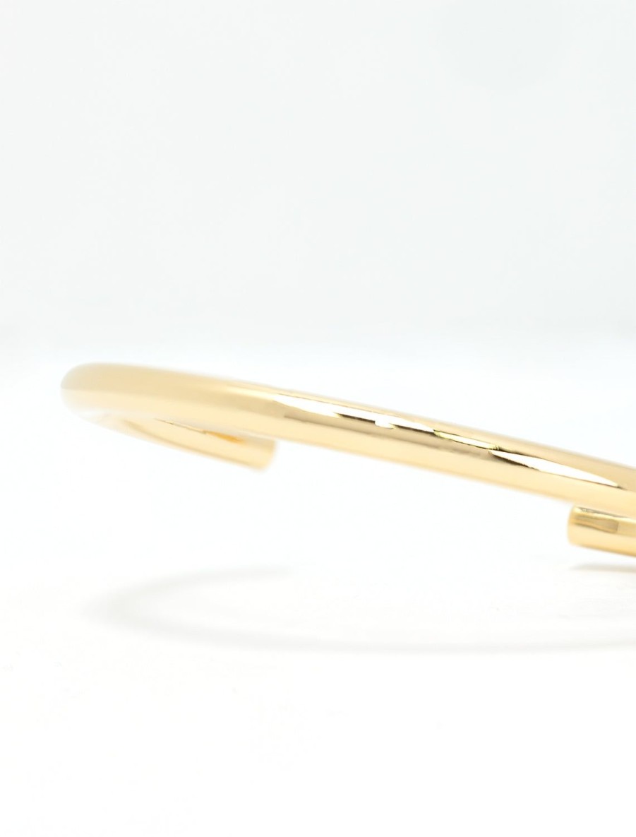 Online Plain Cuff In Gold Cuffs