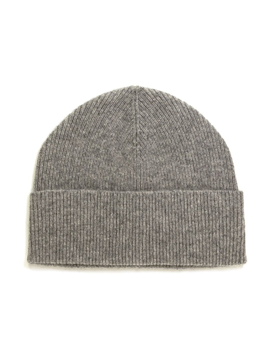 Best Ribbed Turnback Hat In Mid Grey Hats