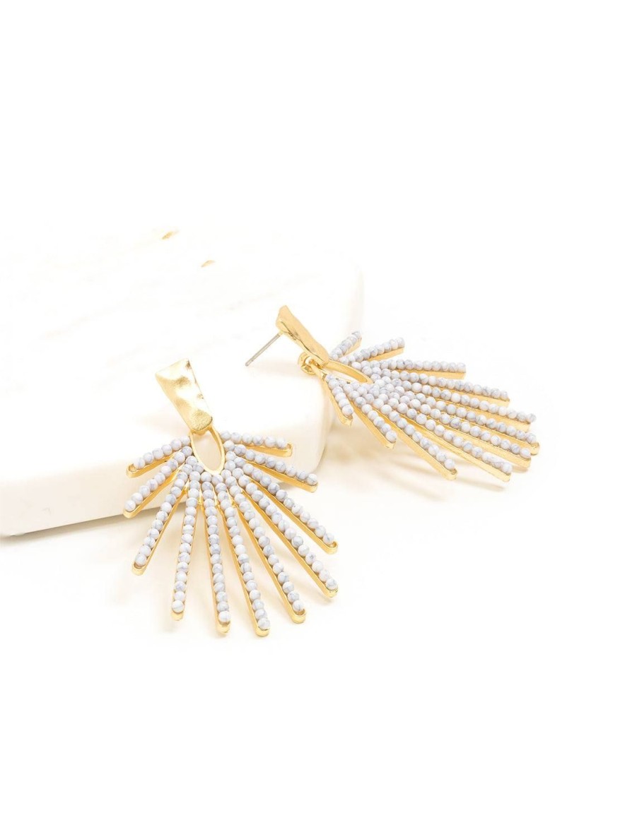 Online Marble Sunburst Drops Studs