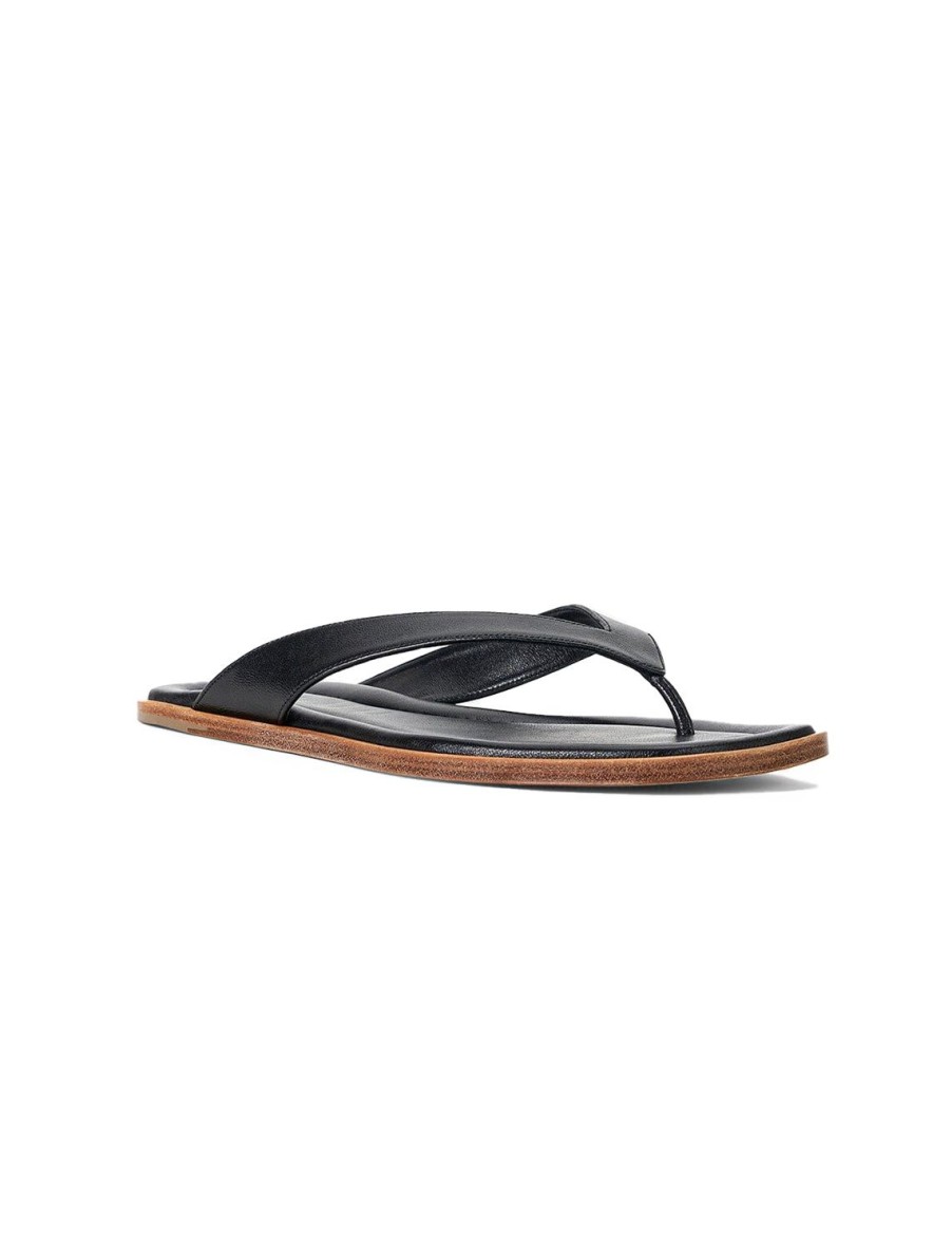 Wholesale Dante Thong Slide In Black Sandals