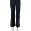 New Mid Rise Pintuck Crop Flare Pant In Coastal Trousers