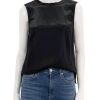 Clearance Rachel Tie Back Shell Tank In Black Tanks