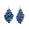 Clearance Palm Leaf Earrings In Deep Sea Drops