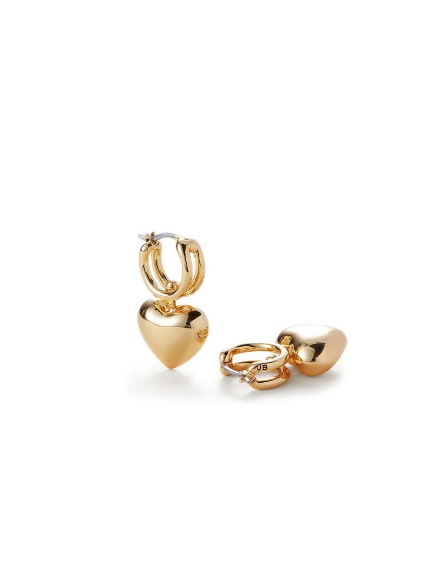 Online New Puffy Heart Huggies In Gold Hoops