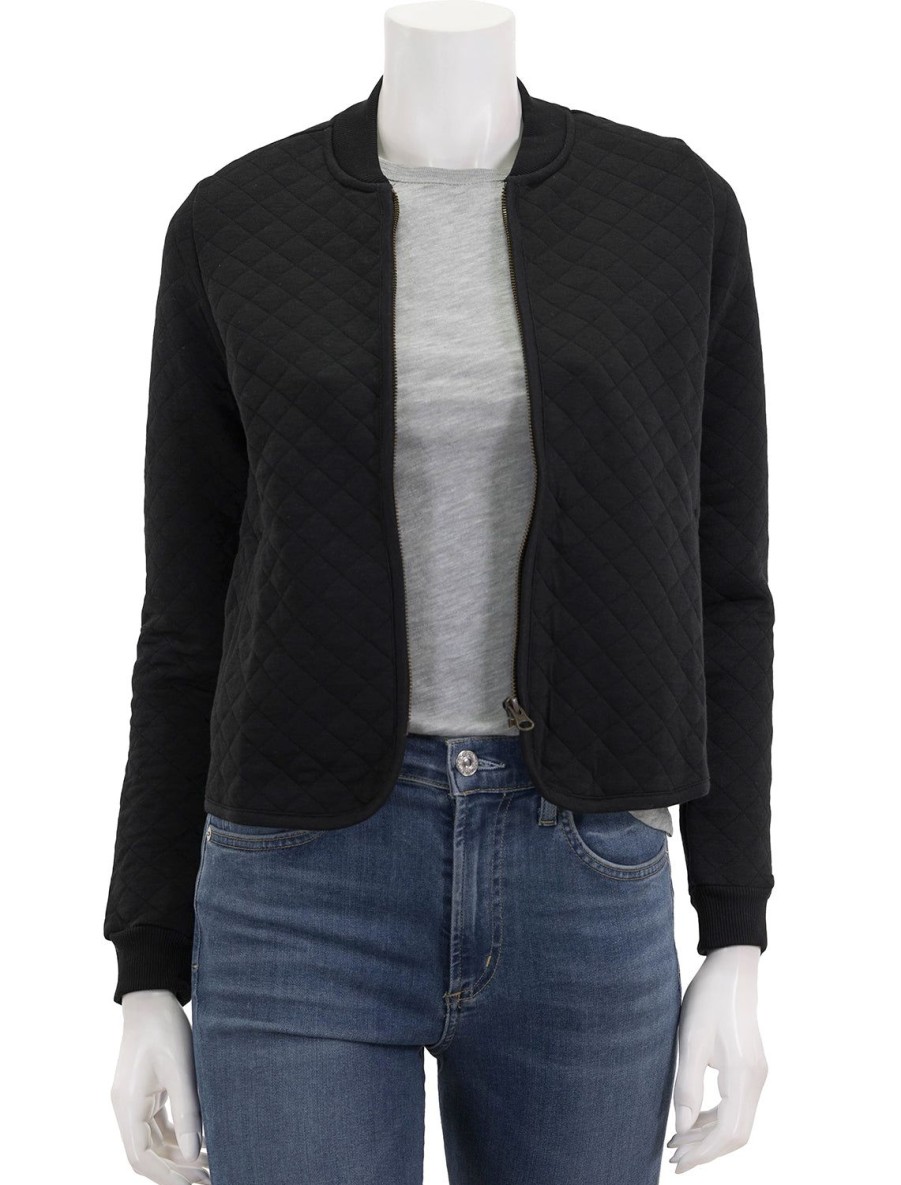 Hot Corbet Quilted Bomber In Black Jackets