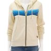 Online 5 Stripe Zip Hoodie In Vintage White And Blue Lounge Tops + Sweatshirts