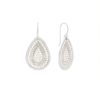 Hot Beaded Teardrop Earrings In Silver Drops