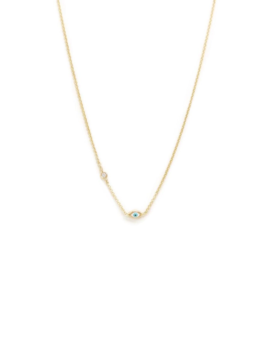 New Single Mini Enamel Evil Eye Necklace Delicate