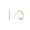 Online 14K Huggie Hoops With Bead Set Diamonds Hoops