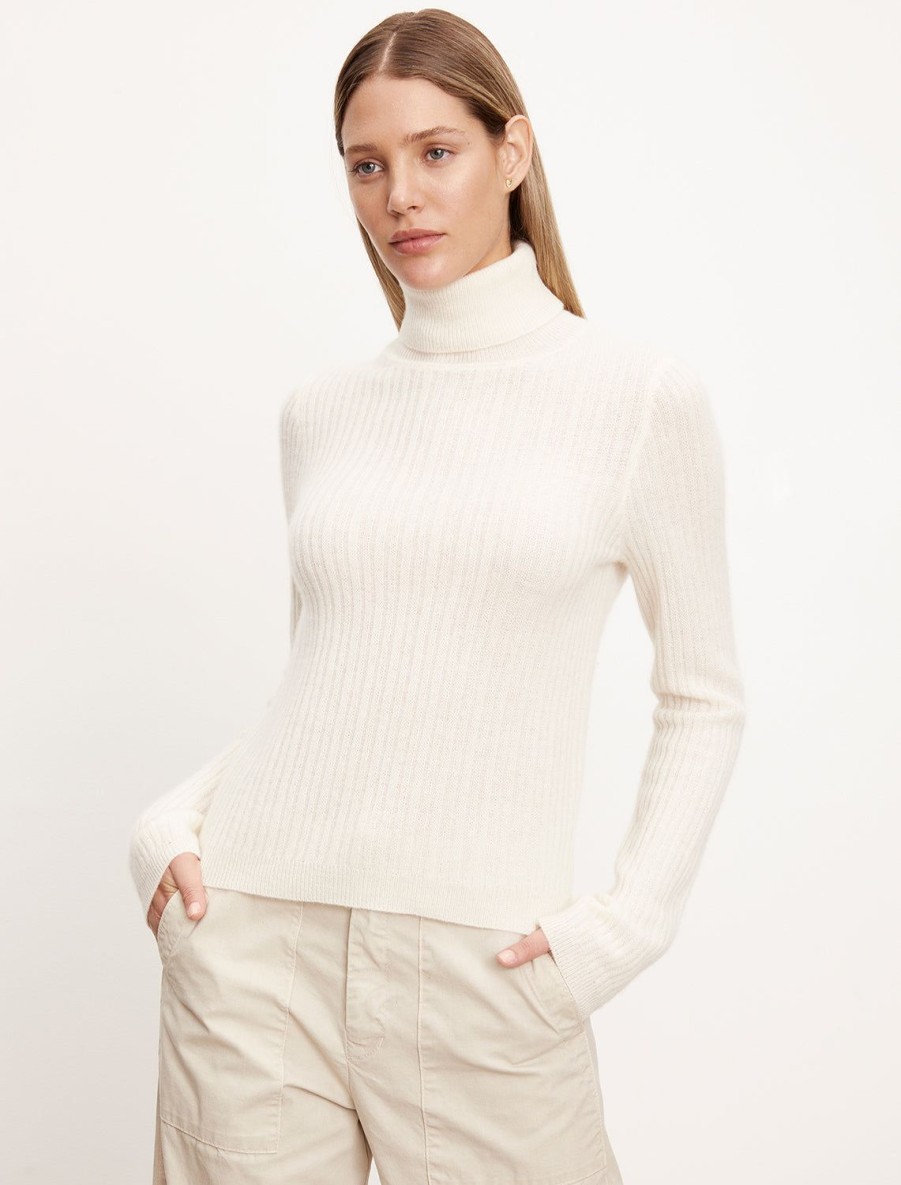 New Lori Turtleneck In Milk Turtleneck + Mock Neck