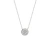 Hot Solid Pave Disc Necklace In Silver Delicate