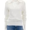 Clearance Pabloni Polo Sweater In Blanc Pullover Sweaters