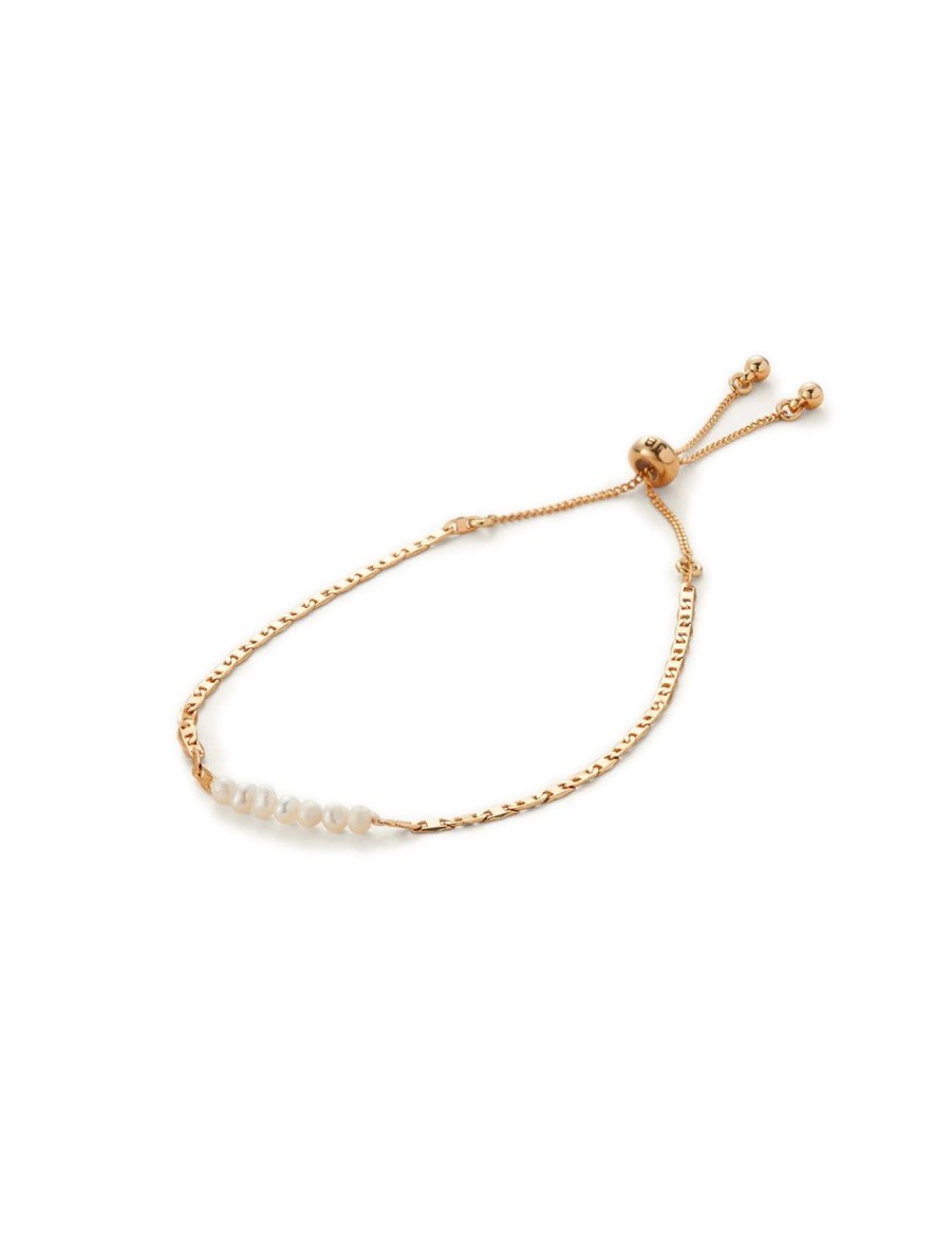 Best Delphine Pearl And Chain Bracelet Delicate