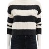 Best Cable Cropped Crew Sweater In Stripe Pullover Sweaters