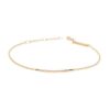 Hot 14K 5 Bead Set Diamond Bar Bracelet Delicate